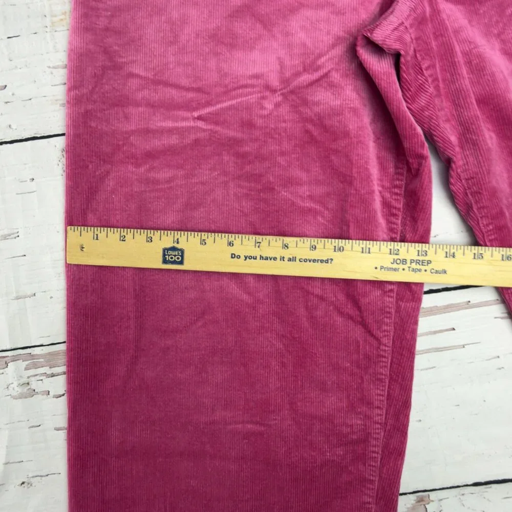 Maeve The Colette Pink Corduroy Wide Leg Crop Pants - Picture 6 of 9